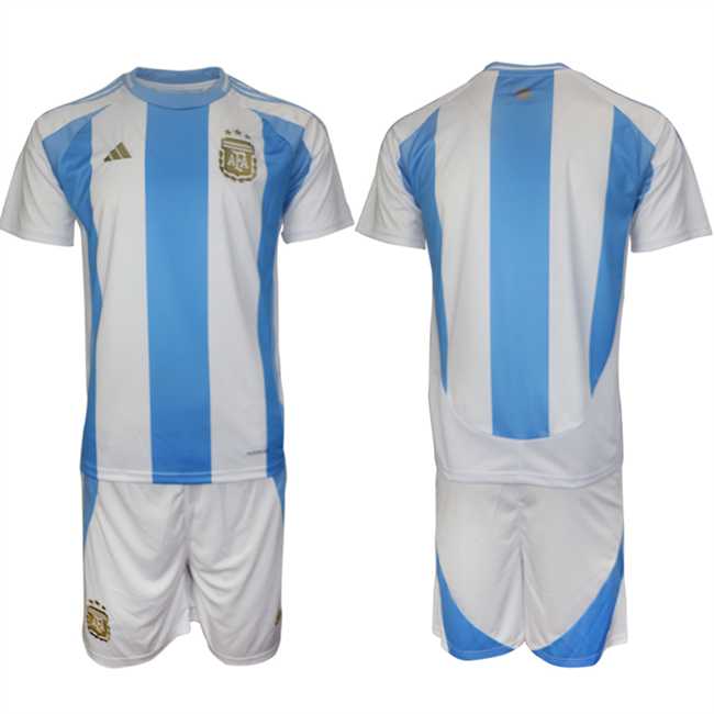 Men's Argentina Blank White Blue 2024-25 Home SoccerJersey Suit,We sell and wholesale Men's Argentina Blank White Blue 2024-25 Home SoccerJersey Suit on line form chian!